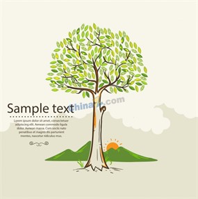 环保树矢量素材